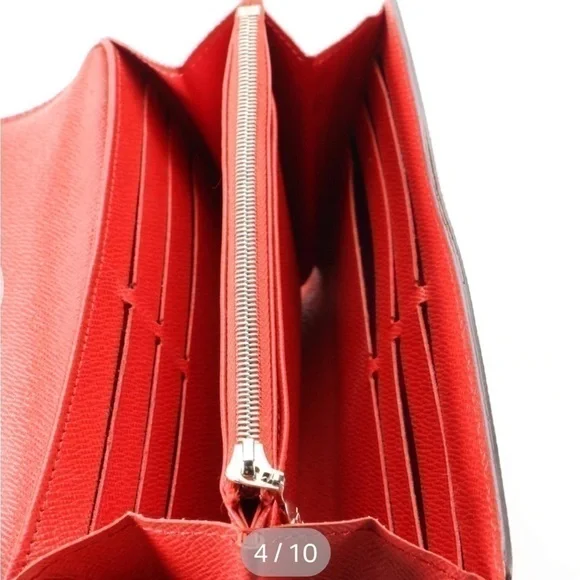 Louis Vuitton red twist long wallet. - Picture 4 of 10